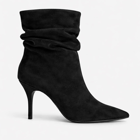 Brian Atwood x Express Suede Slouch Thin Heeled Boots — NWTBlackSize 6.5